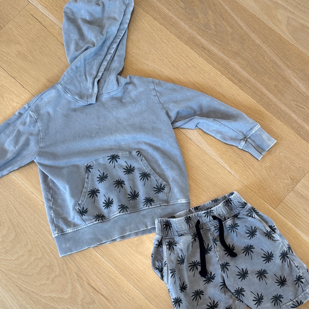 MISH Grey Sweatshirt + Short Set